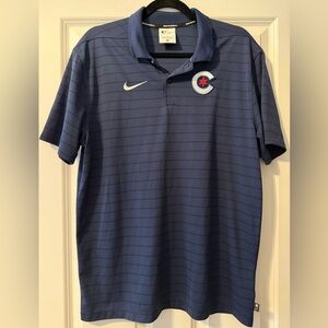 Nike Men's Navy Polo Shirt with Chicago Logo